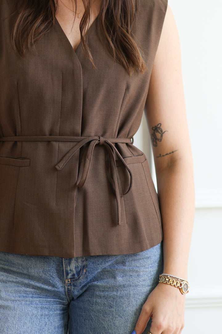 Tailored Vest - Oak