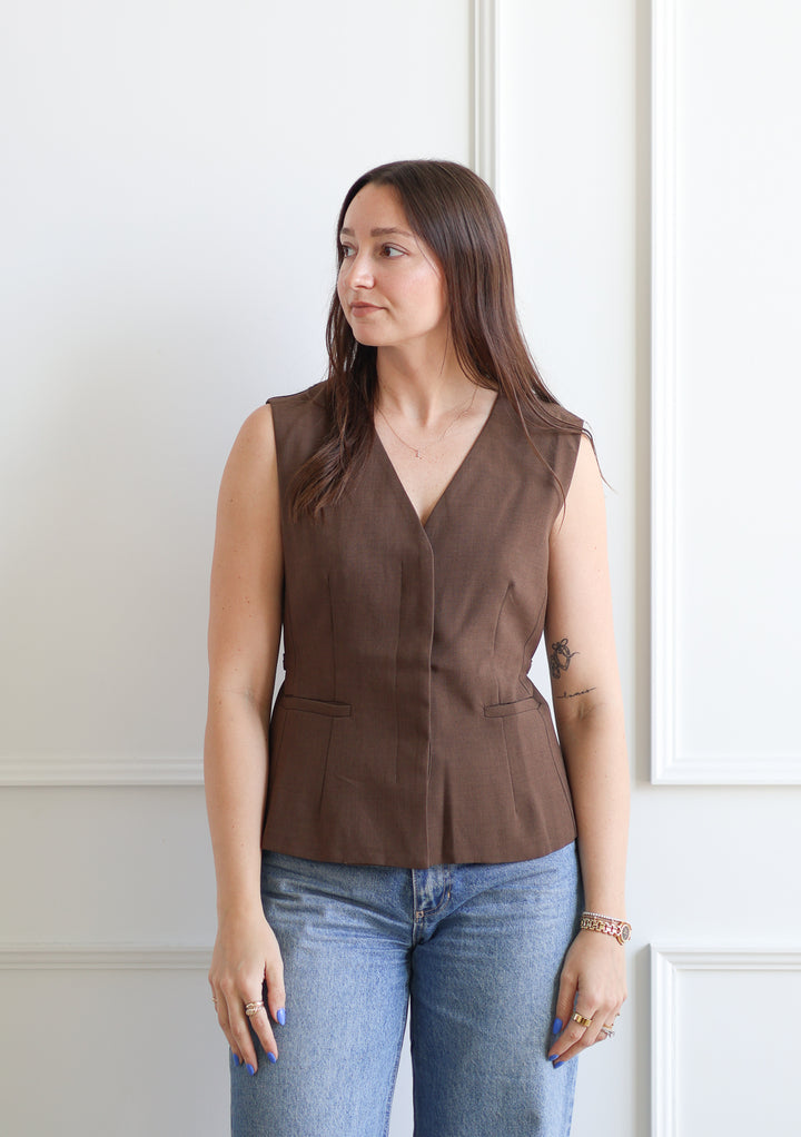 Tailored Vest - Oak