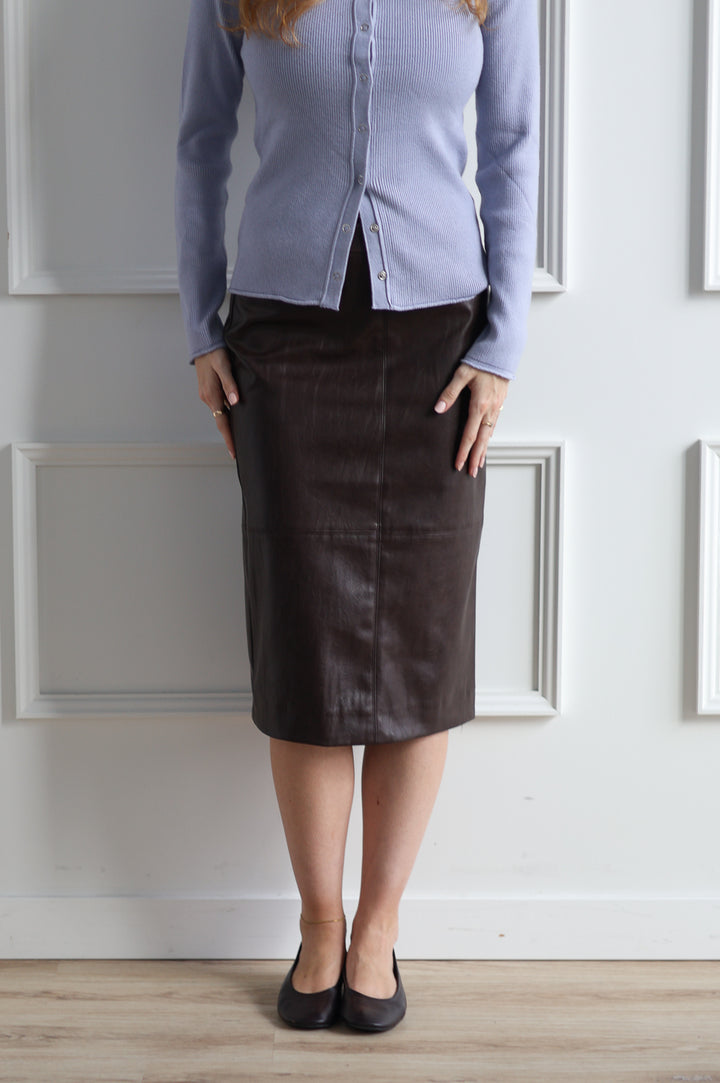 Faux Leather Pencil Skirt - Coco