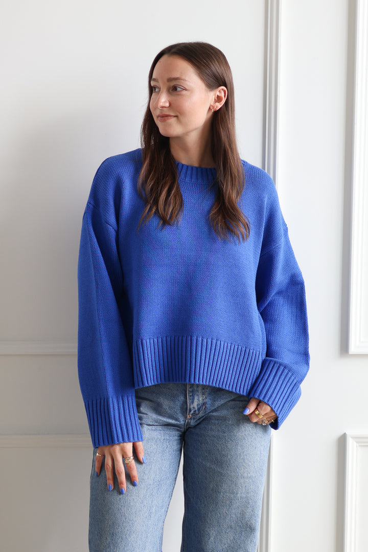 The Asher Sweater - Cobalt Blue