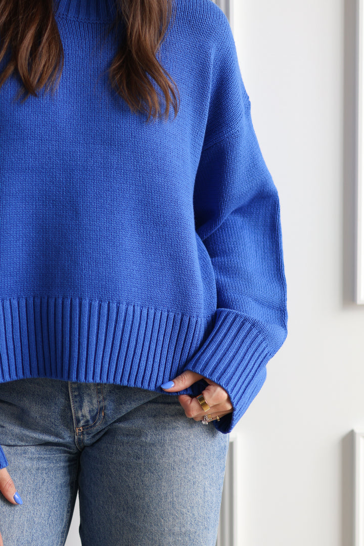 The Asher Sweater - Cobalt Blue