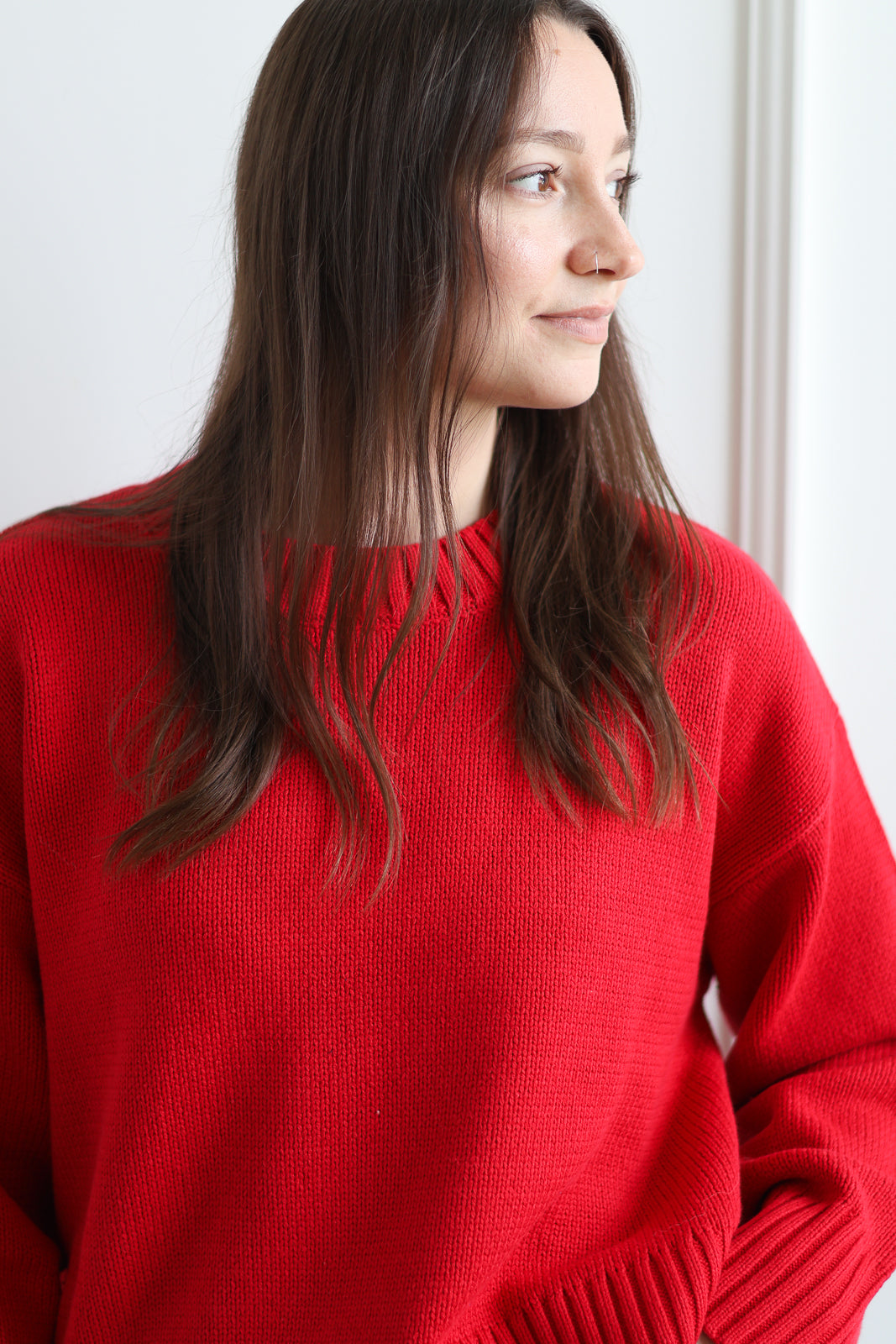 The Asher Sweater  - Cherry