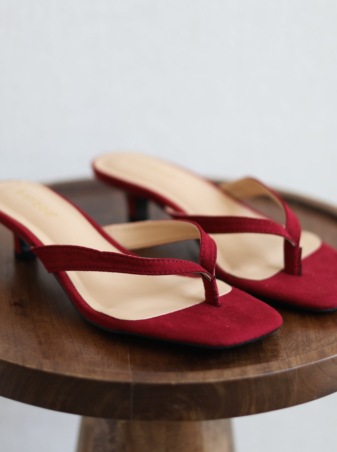 Brat Suede Kitten Heel - Wine