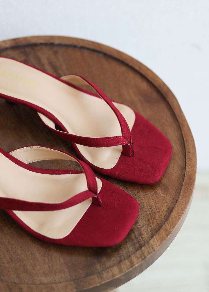 Brat Suede Kitten Heel - Wine