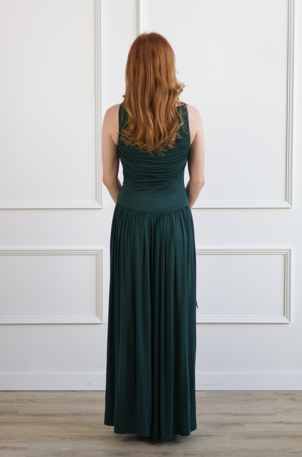 Emerald Ruched Maxi
