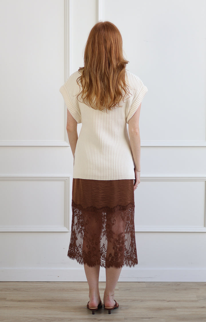 ICHI | Aerin Knit Tank - Ivory