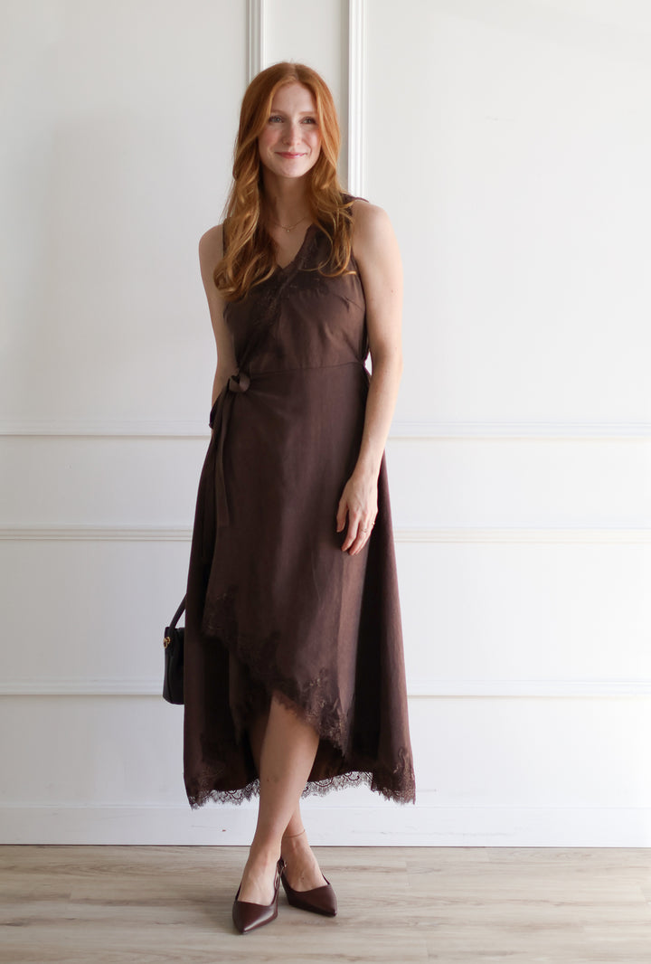 Cocoa Surplice Midi
