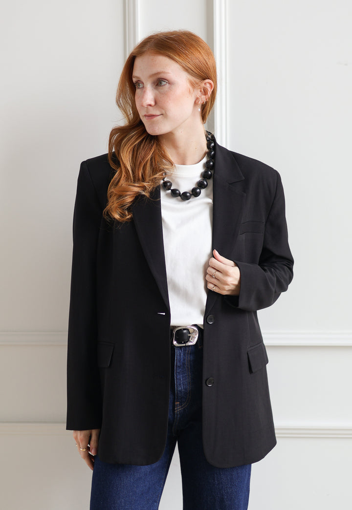 ICHI | Fava Oversized Blazer - Black