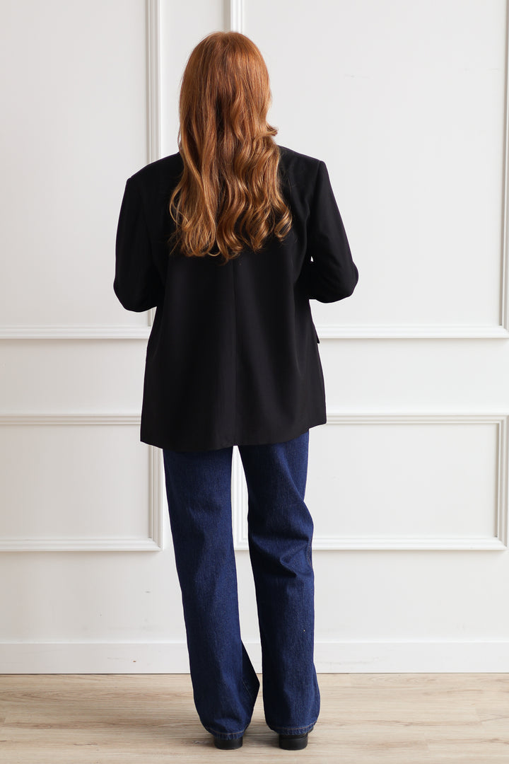 ICHI | Fava Oversized Blazer - Black