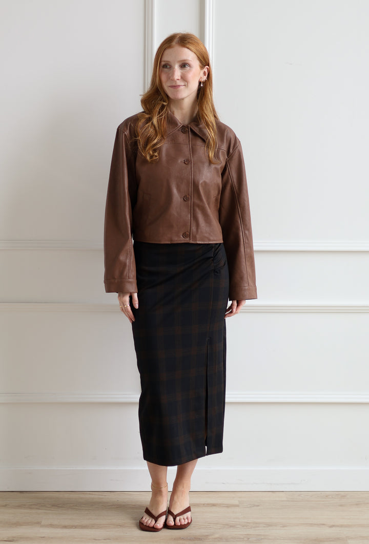 Vero Moda | Tortoise Checkered Pencil Skirt