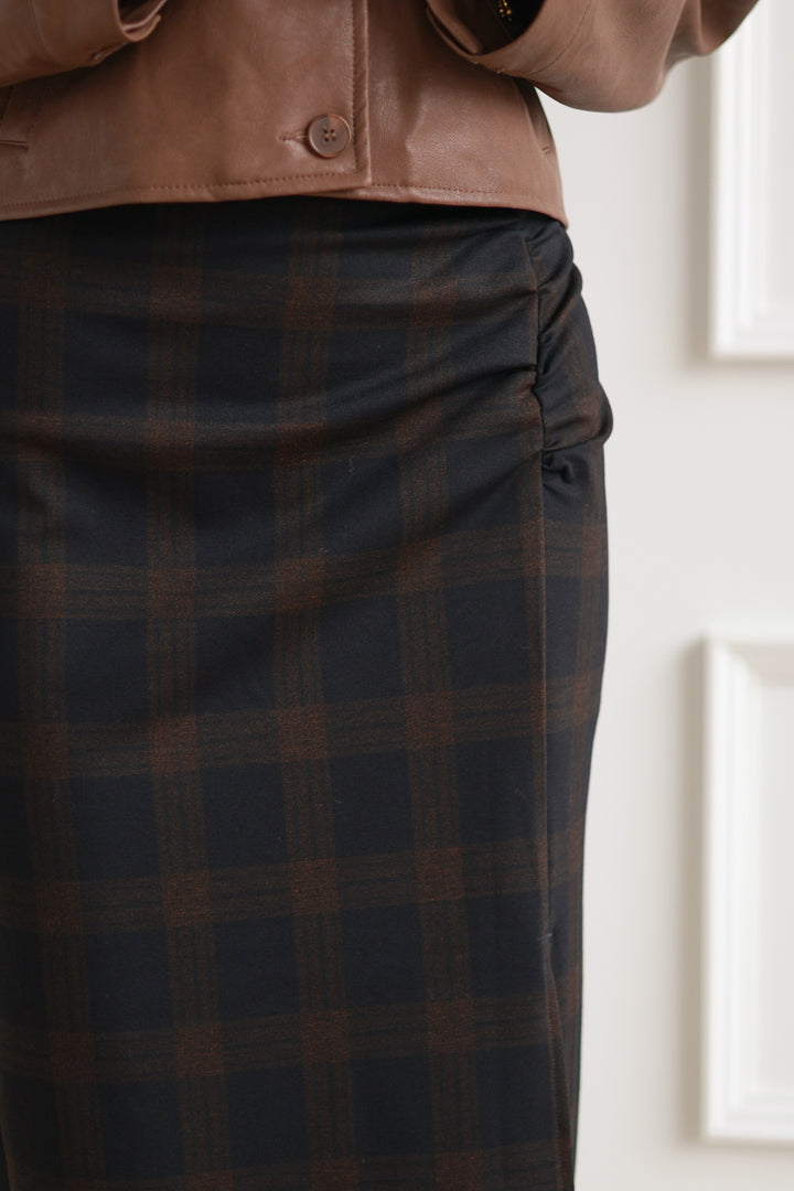 Vero Moda | Tortoise Checkered Pencil Skirt