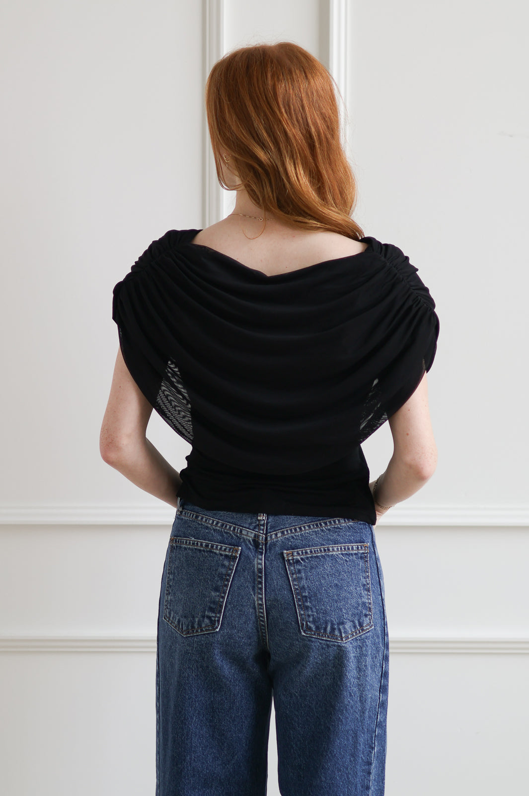 Cowl Cape Tank - Black