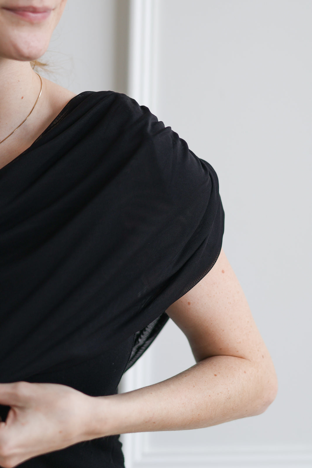 Cowl Cape Tank - Black