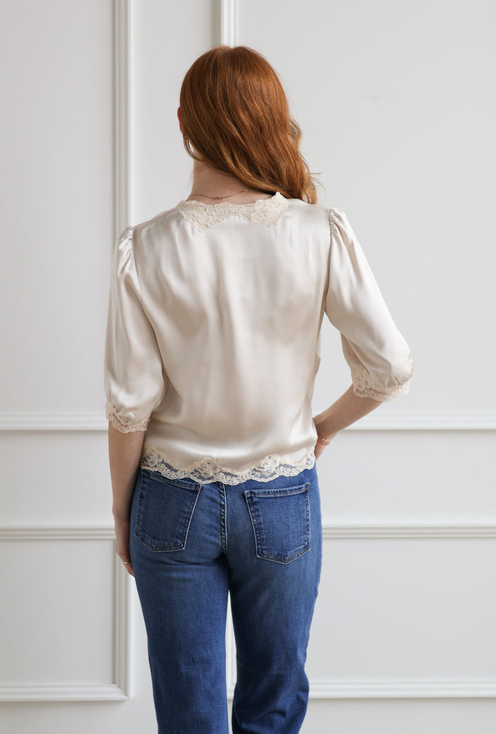 Victoria Lace Blouse - Ecru