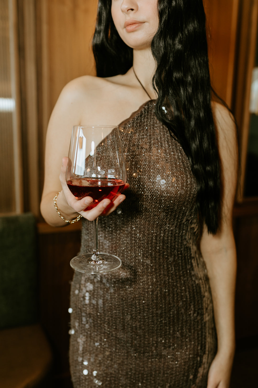 Vero Moda | Zenia Sequin Halter Maxi - Torte