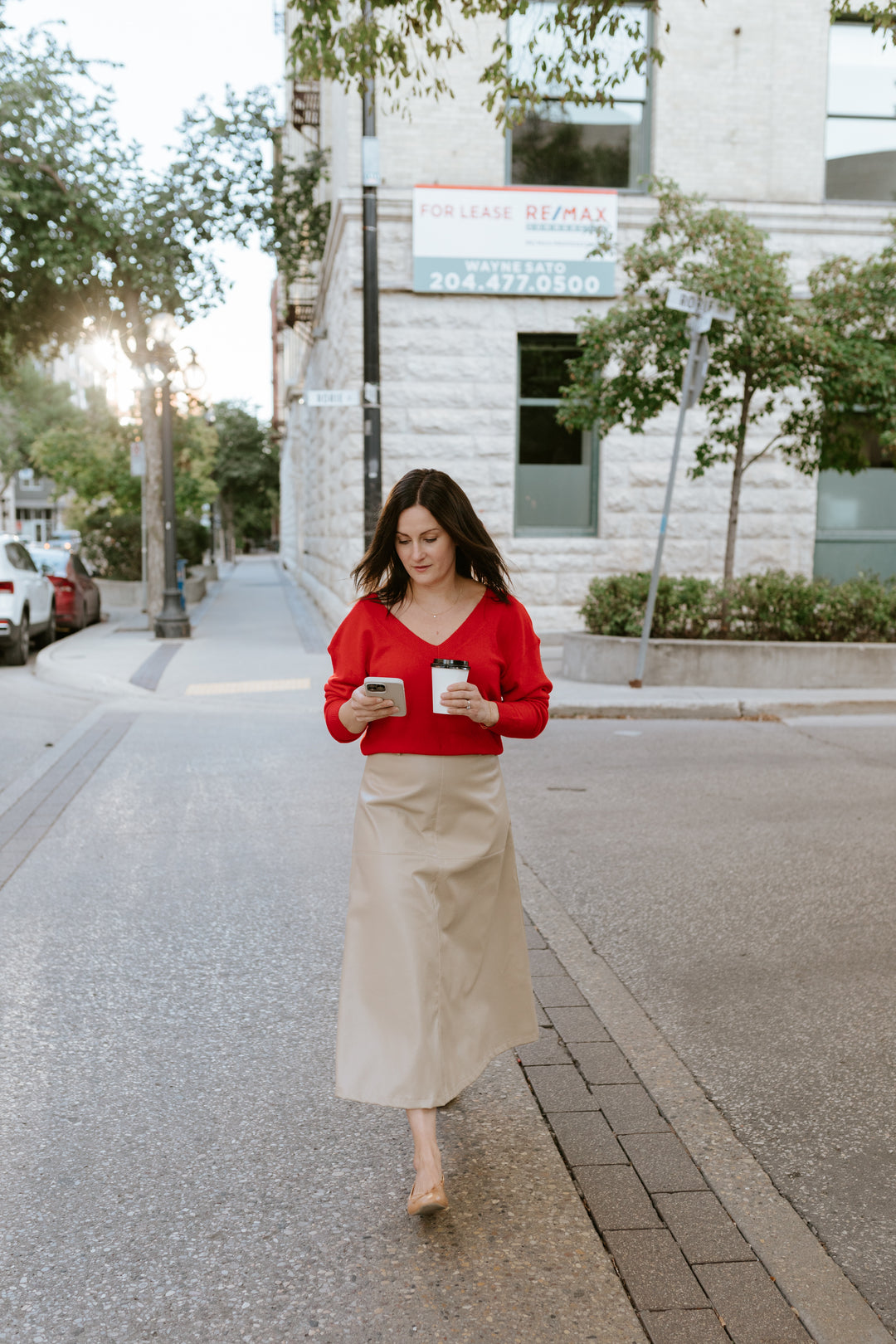 Cardinal Red V-Neck Sweater