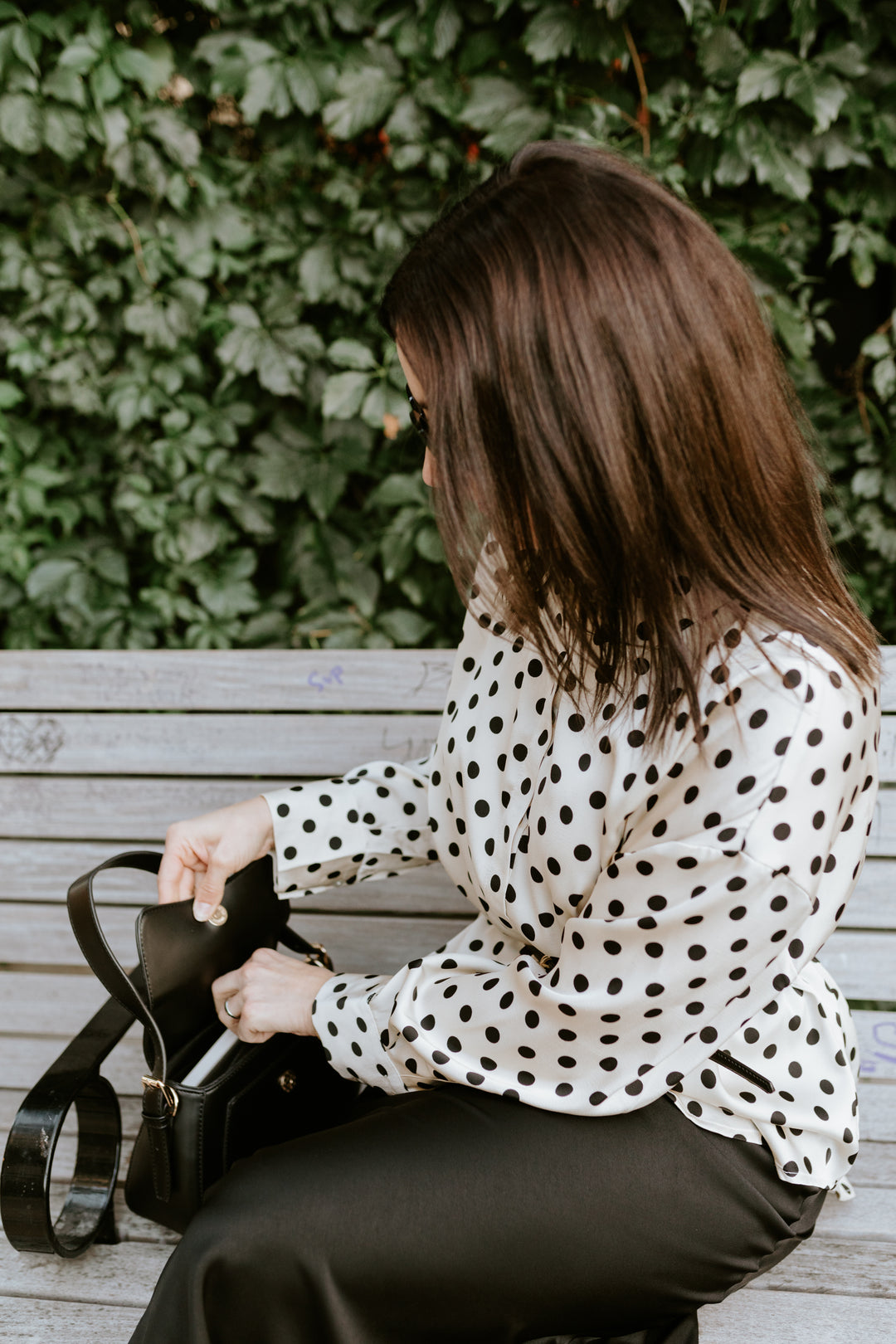 Satin Polka Dot Blouse