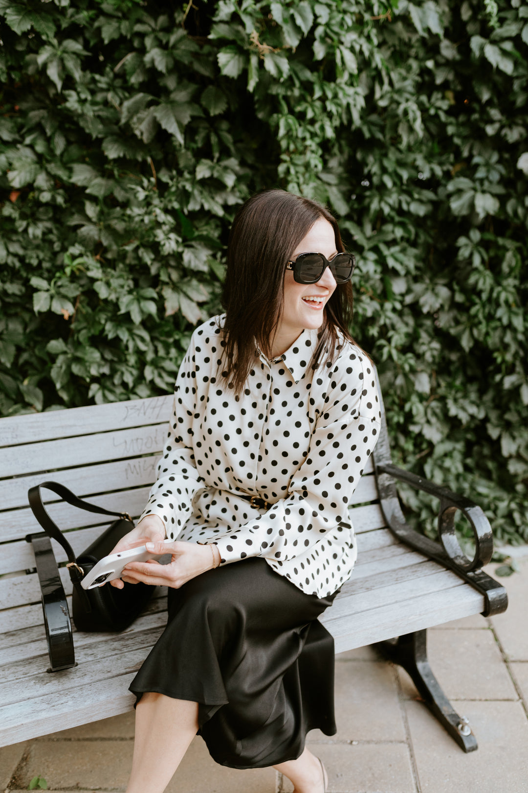 Satin Polka Dot Blouse