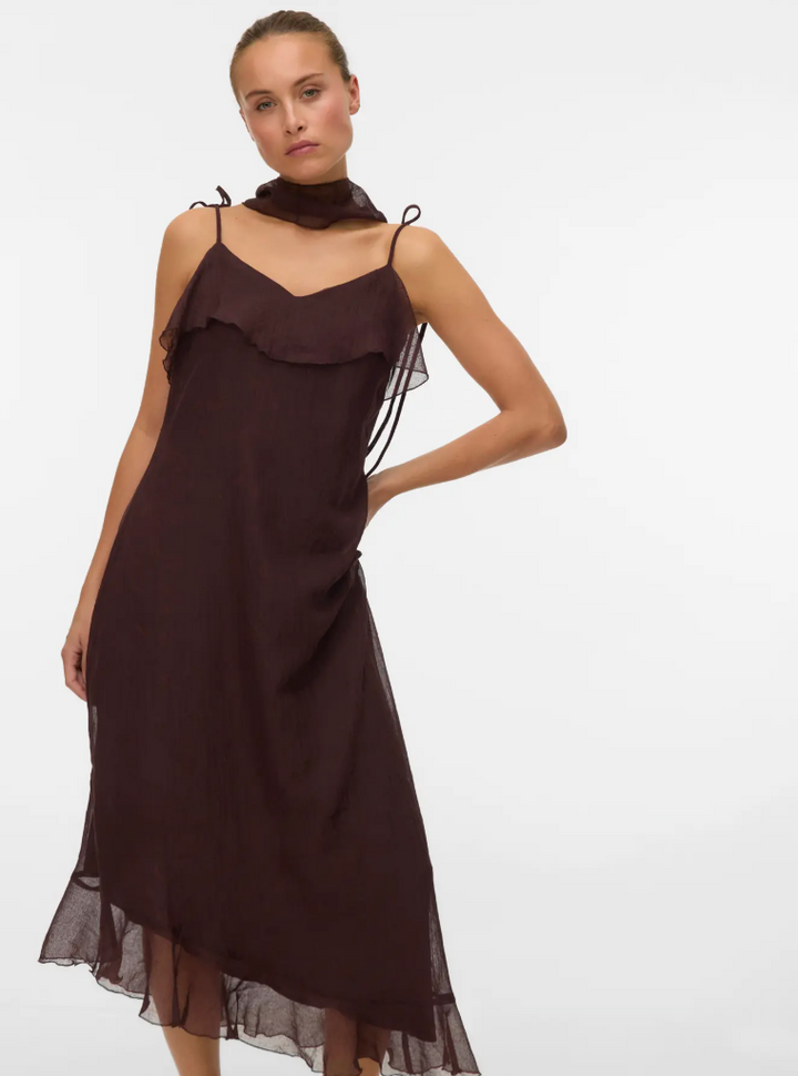 Vero Moda | Sabrina Chocolate Brown Scarf Midi