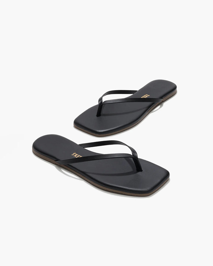 Tkees | Square Toe Lily Flip Flop - Black