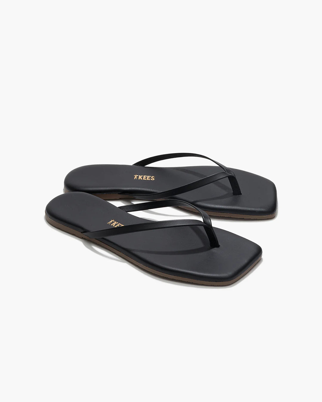Tkees | Square Toe Lily Flip Flop - Black