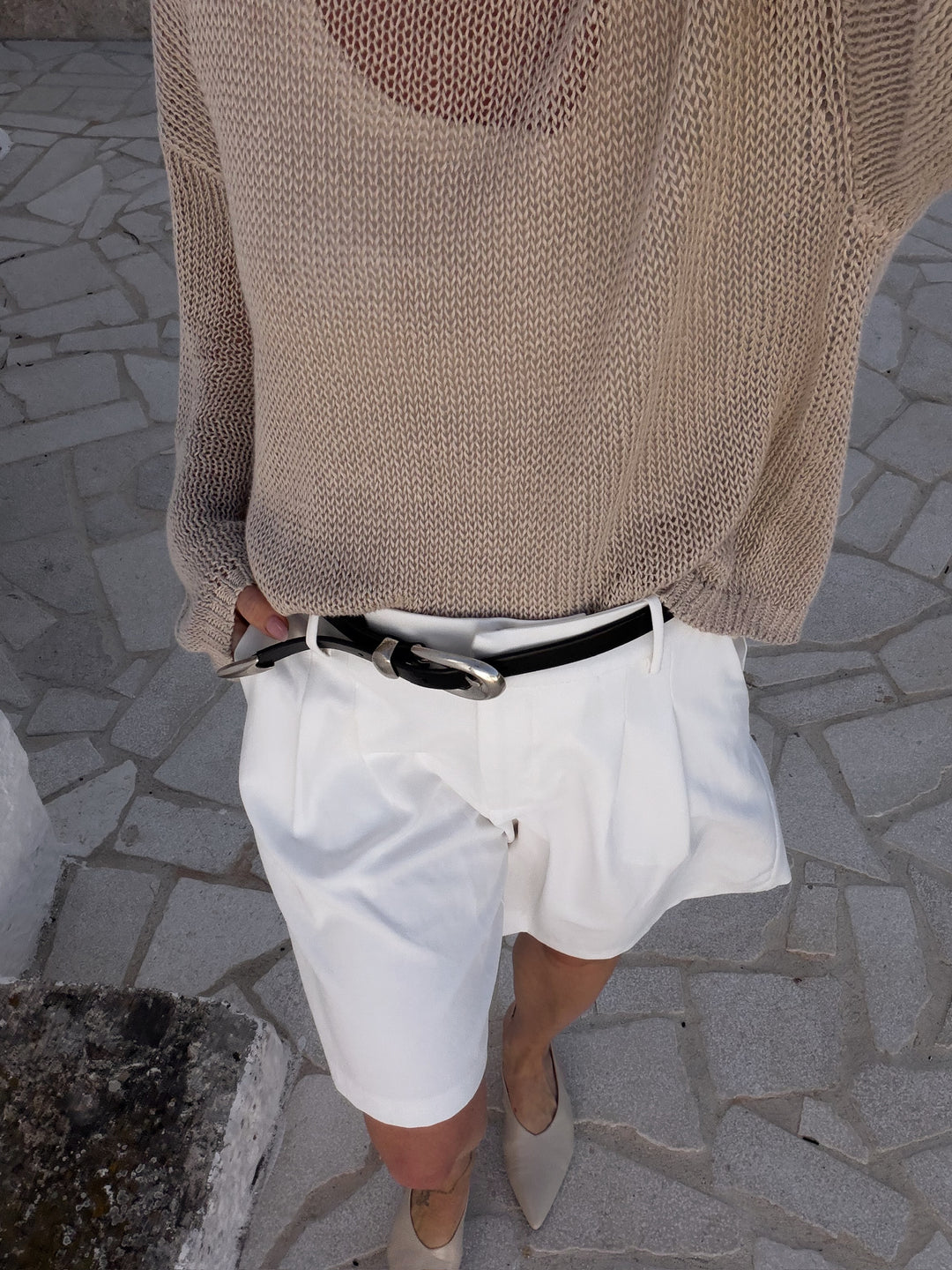 Marella Bermuda Trouser Short - White