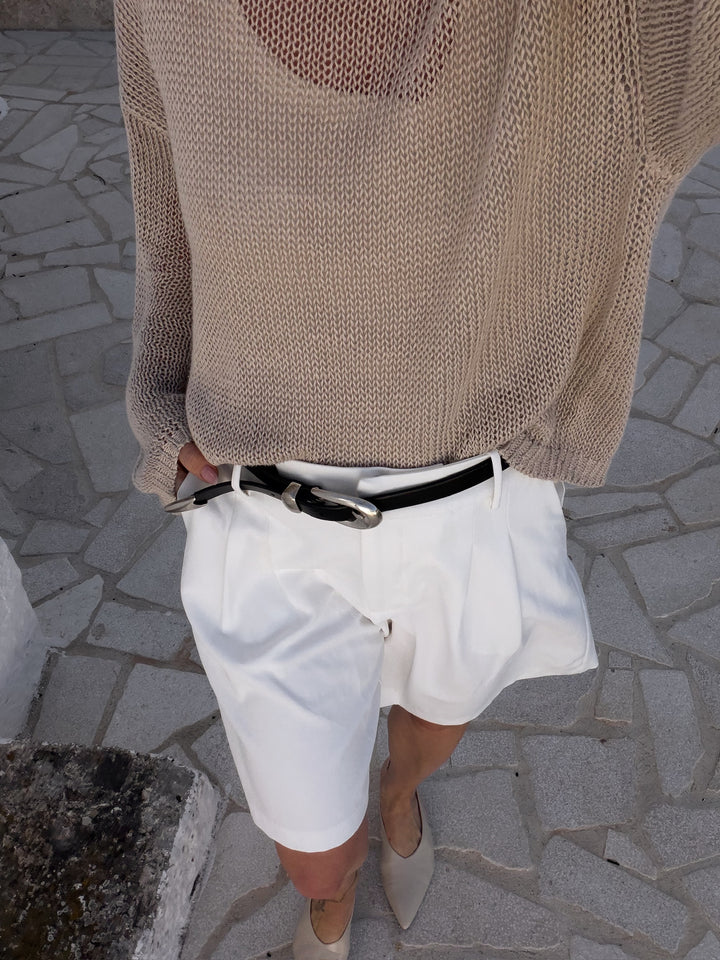 Marella Bermuda Trouser Short - White