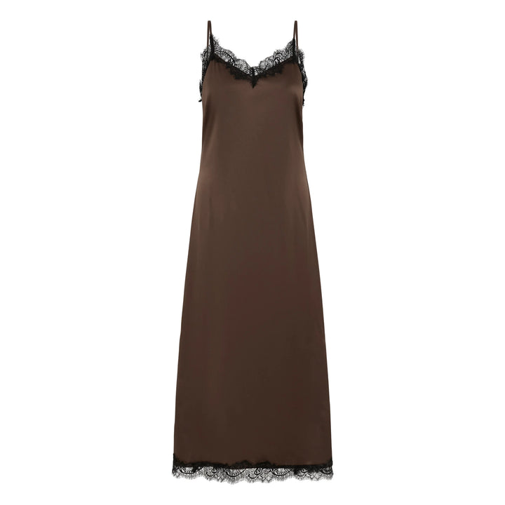 B.Young | Lippy Satin Slip Dress - Java