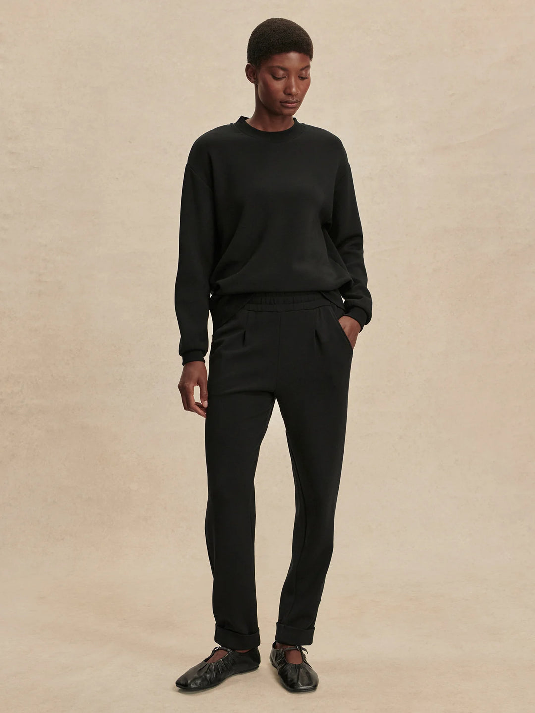 VARLEY | The Rolled Cuff Pant 25" - Black