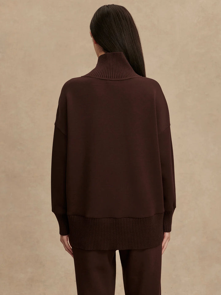 Varley | Barker High-Neck Sweater - Coffee Bean