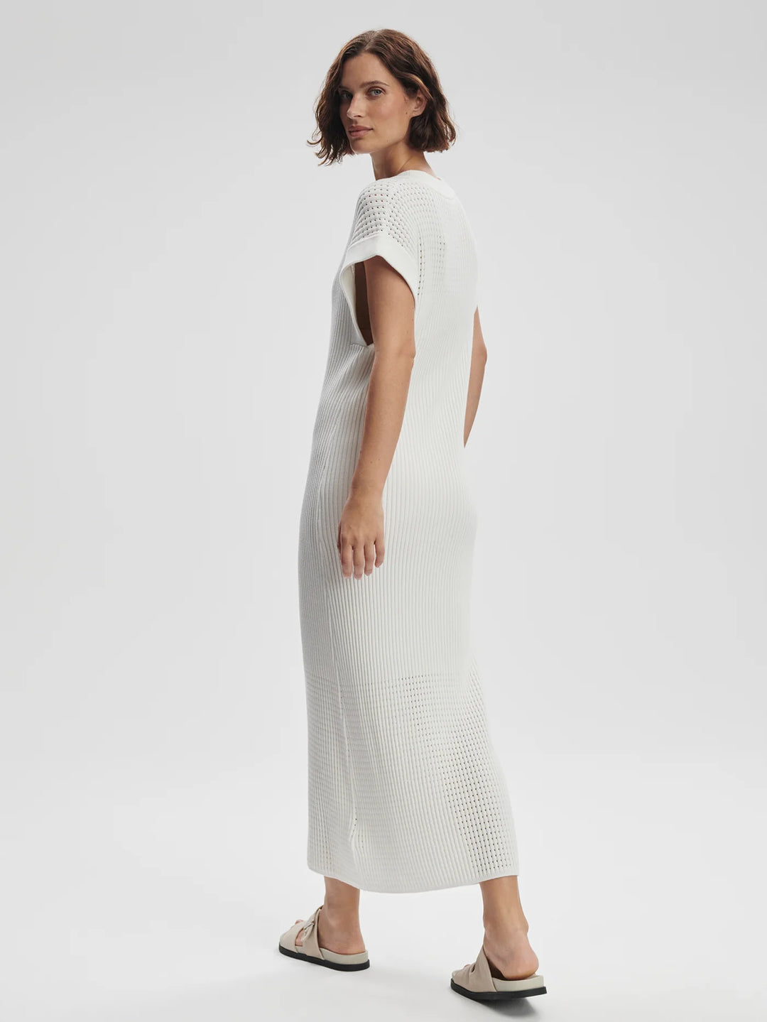 Varley | Cheston Relaxed Knit Dress - Snow White madaboutstyle Varley | Cheston Relaxed Knit Dress - Snow White madaboutstyle