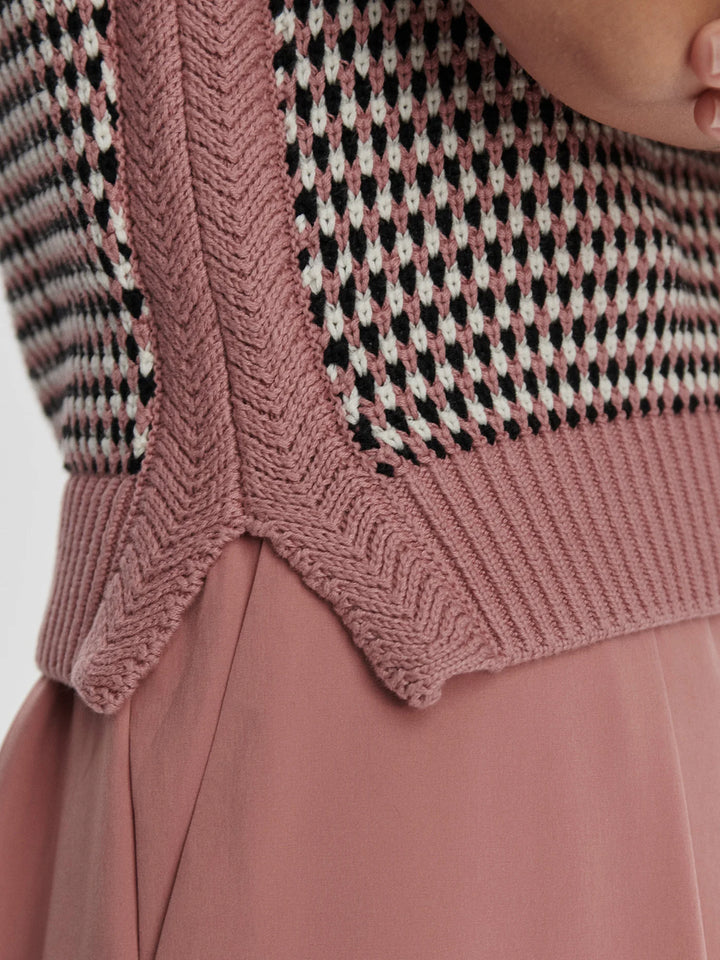 Varley | Knowles Textured Knit Vest - Woodrose