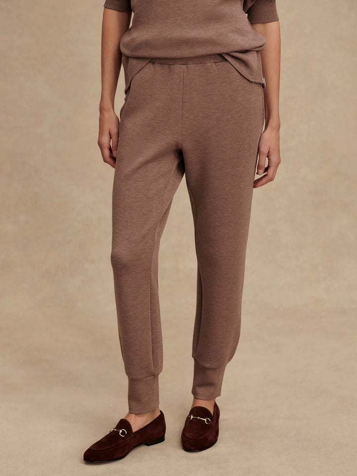Varley | Slim Cuff Pant 27.5" - Deep Taupe Marl Fleck