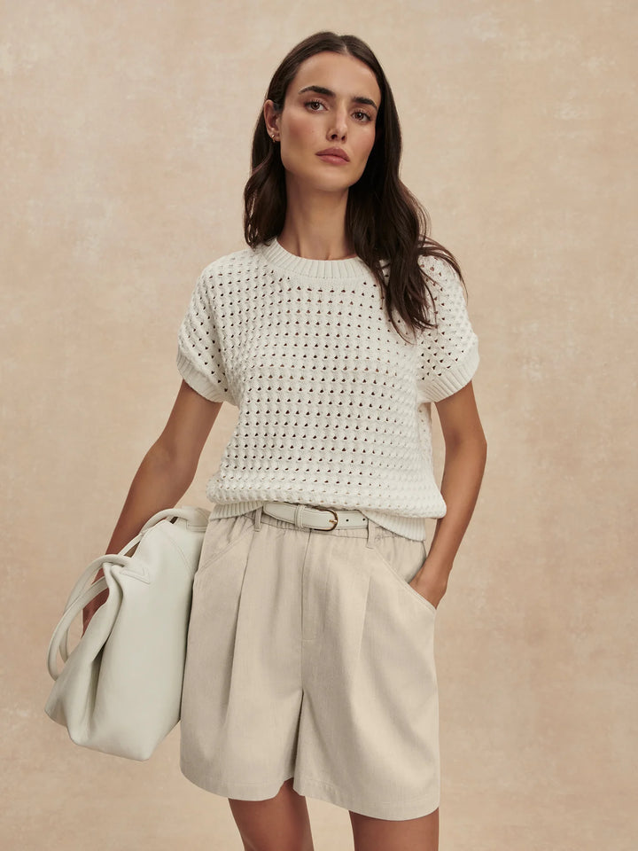 VARLEY | Denny Knit Top - Snow White