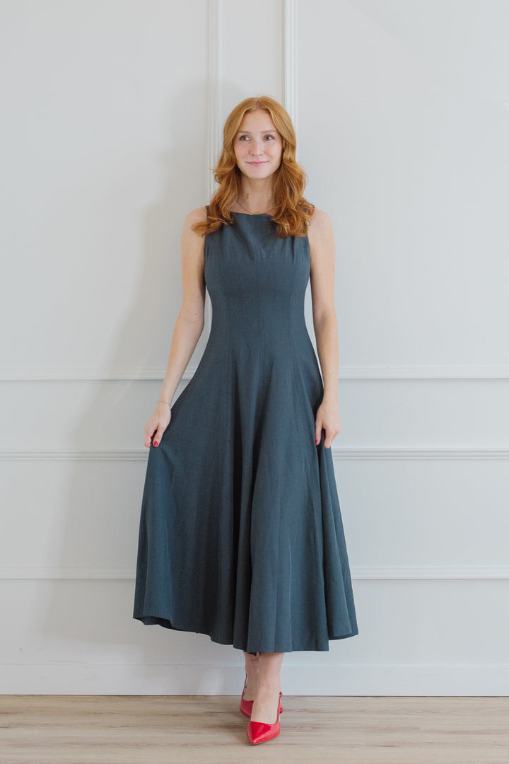 Charcoal Swing Dress