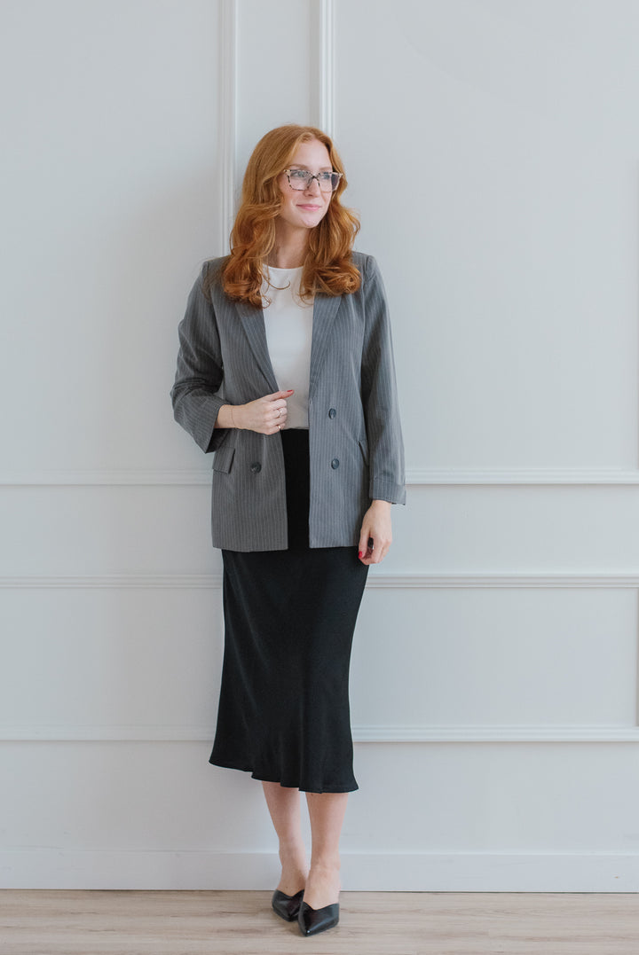 Hadley Grey Pinstripe Blazer