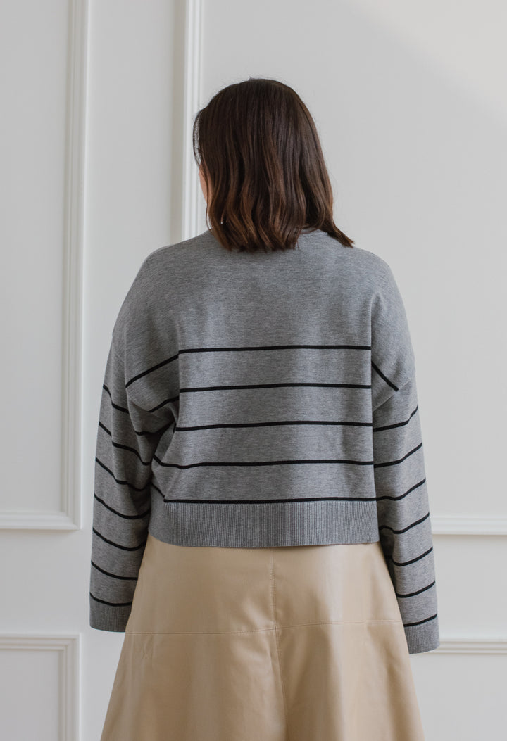 Classic Striped Boxy Crewneck