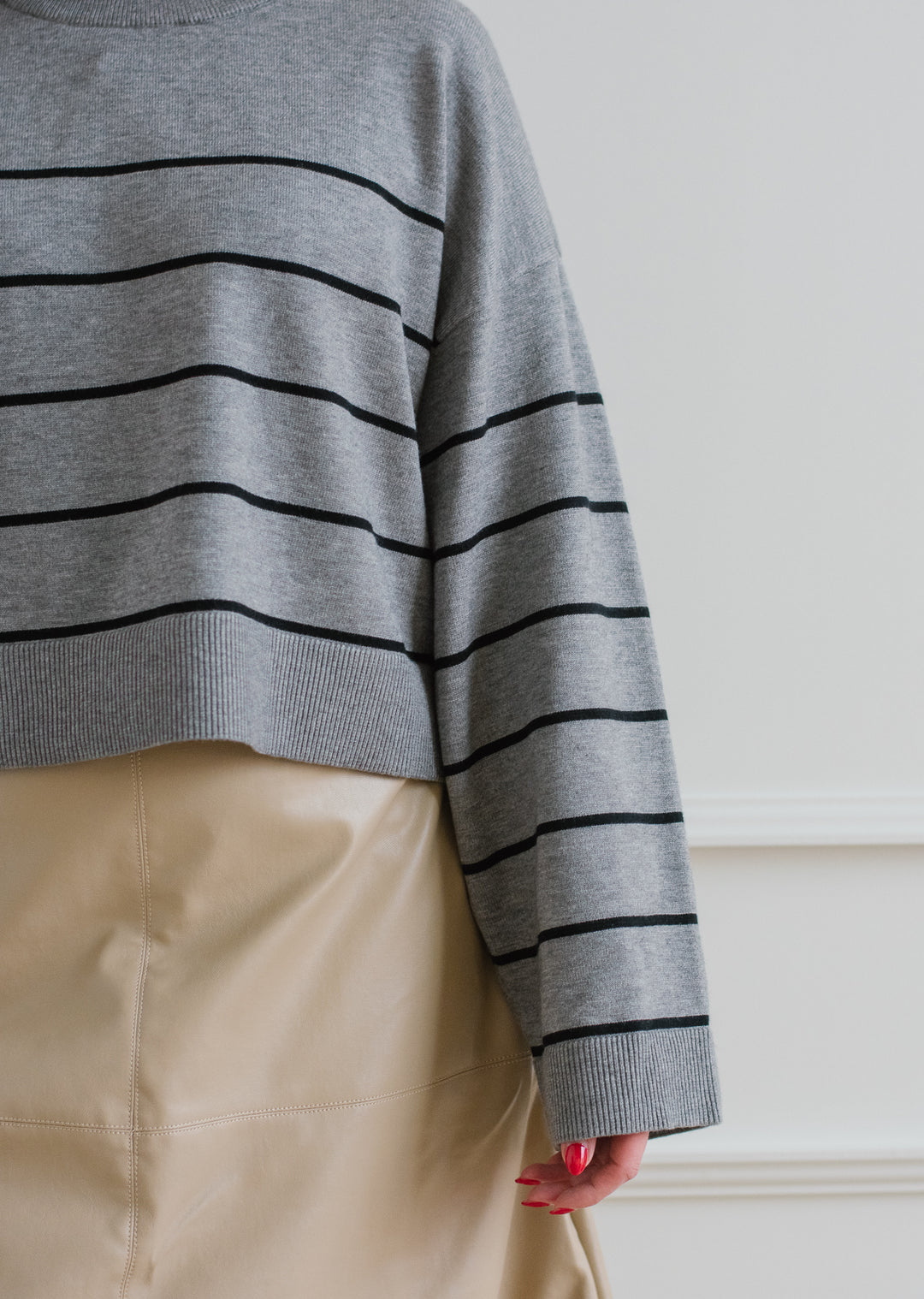 Classic Striped Boxy Crewneck