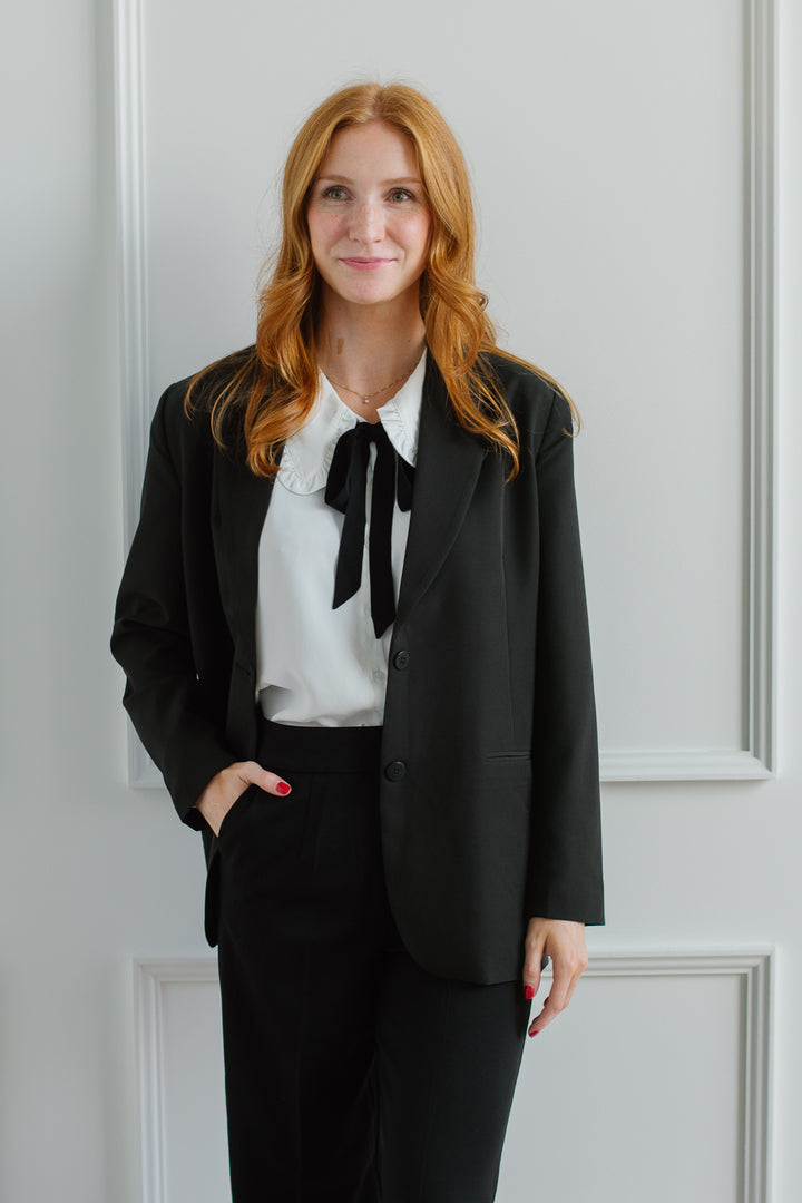 ICHI | Lexi Black Oversized Blazer