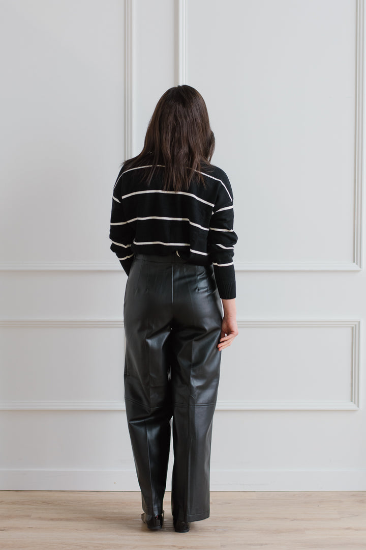 Leather Wide Leg Trouser