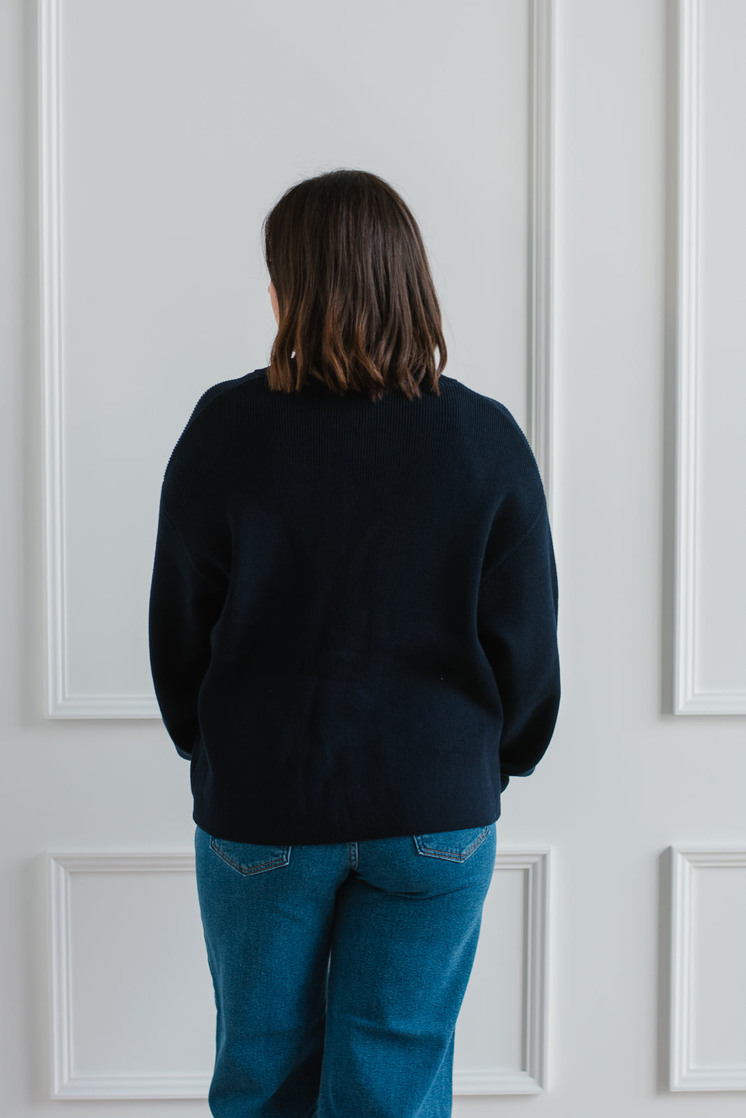 Navy Boyfriend Cardigan