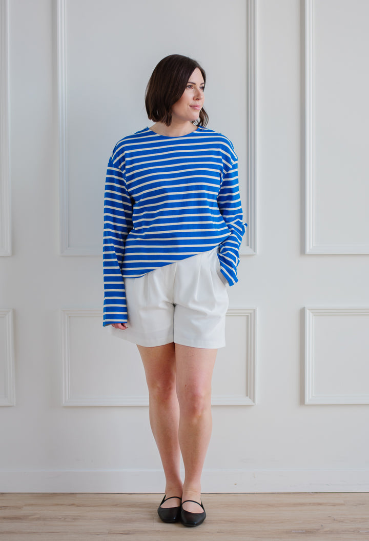 Striped Longsleeve - Cobalt Blue