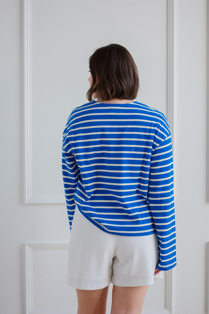 Striped Longsleeve - Cobalt Blue