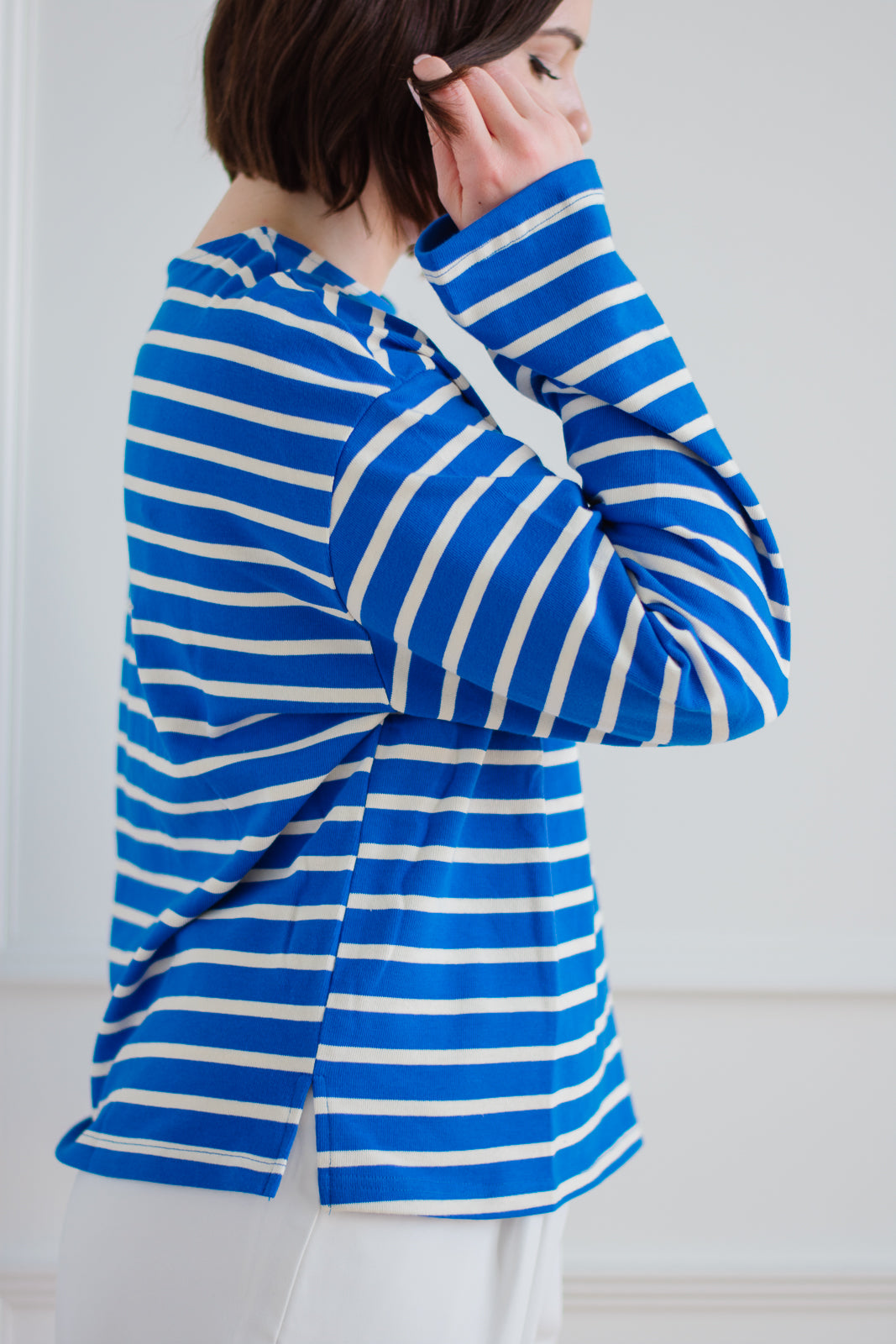 Striped Longsleeve - Cobalt Blue