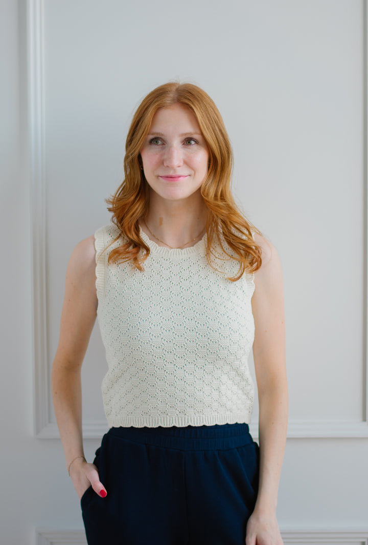 Vero Moda | Jackie Crochet Knit Tank - Birch