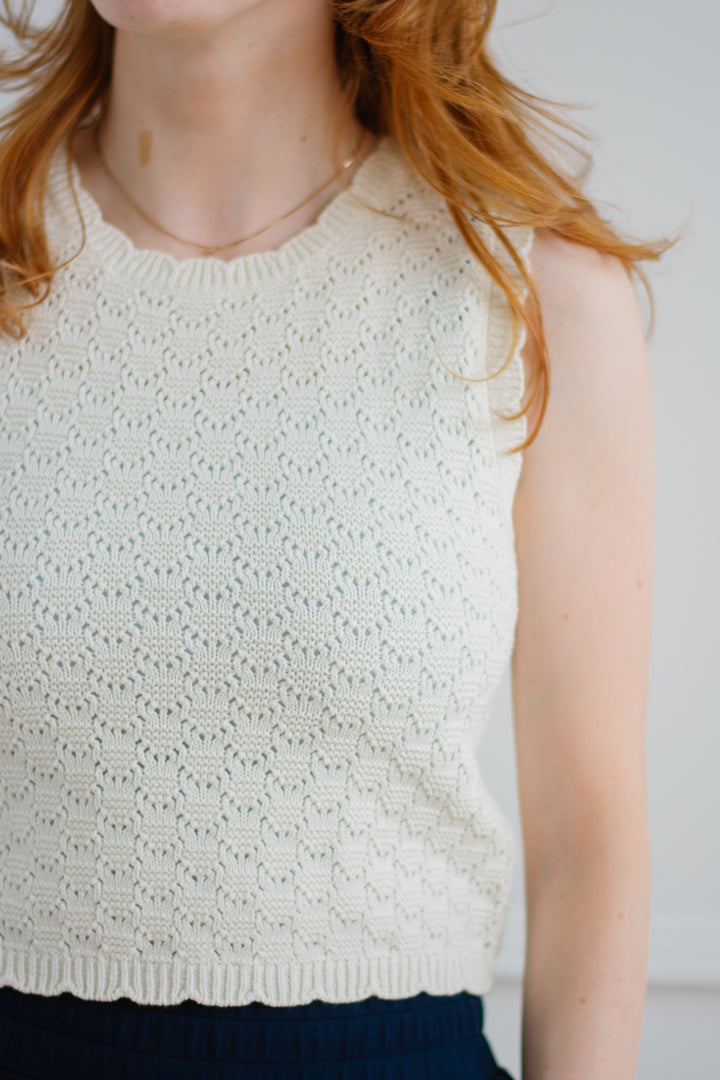 Vero Moda | Jackie Crochet Knit Tank - Birch