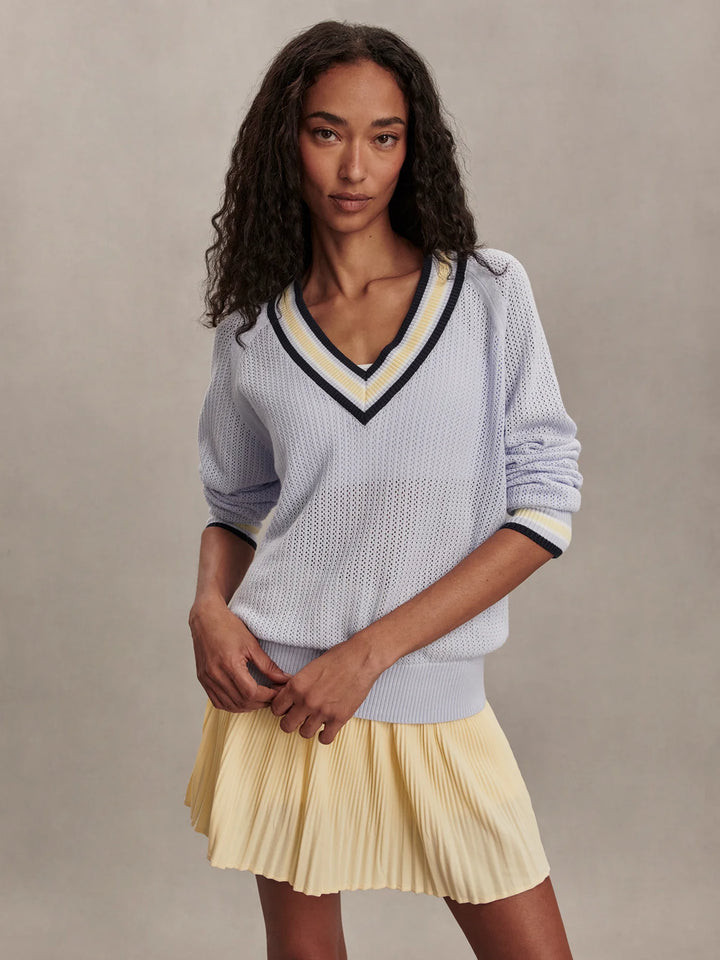 VARLEY | Maurice V-Neck Sweater -  Xenon Blue