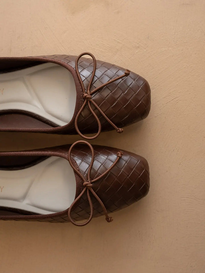 Logan Woven Ballet Flat - Mahogany
