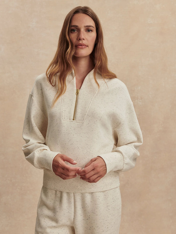 Varley | Davidson Sweat - Ivory Fleck