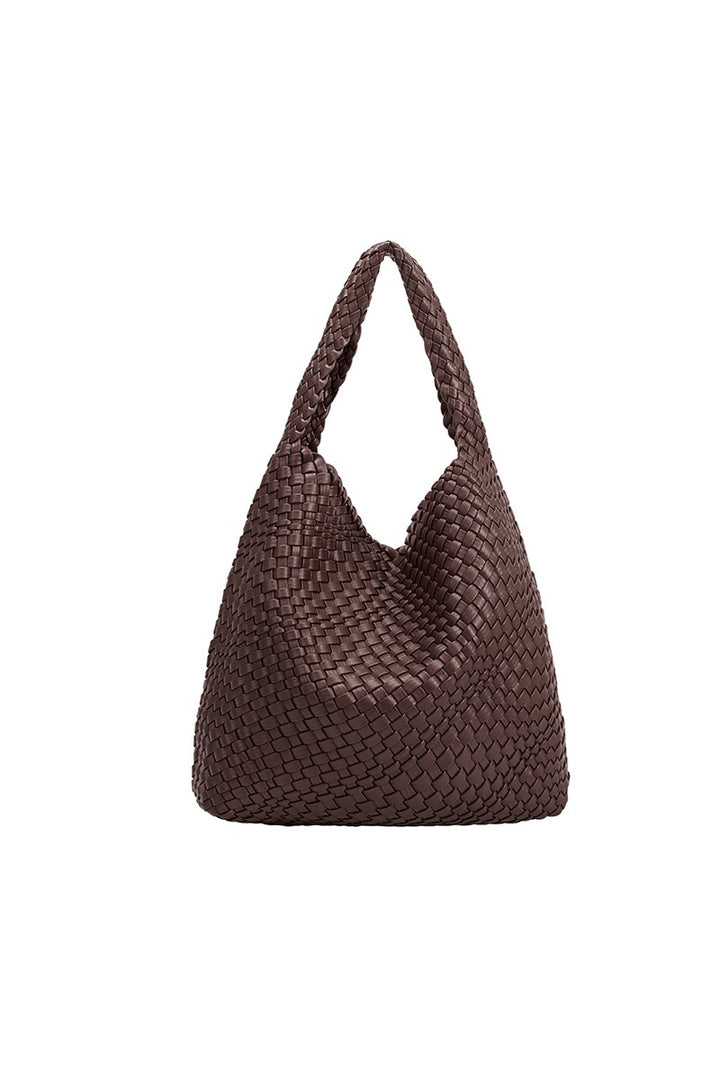 Johanna Woven Shoulder Bag | Espresso